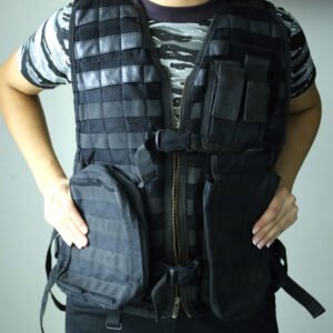 CHALECO CARGO NEGRO